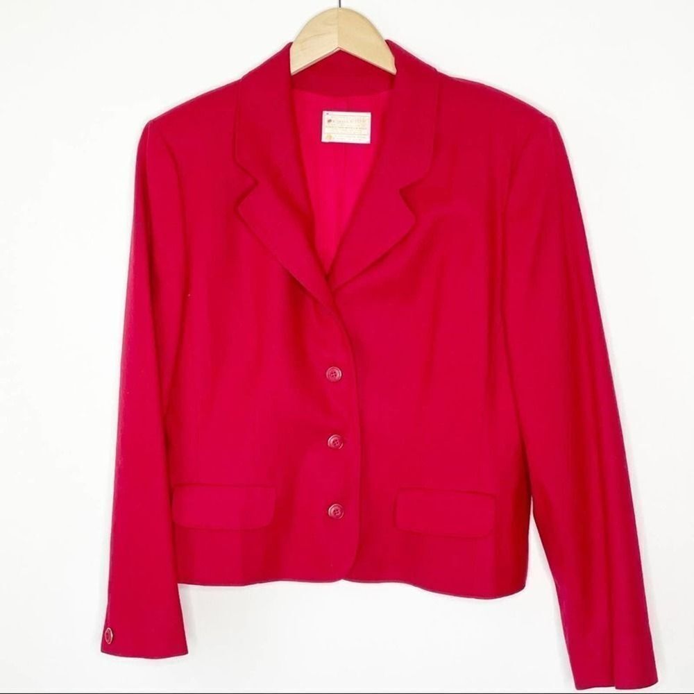 VINTAGE Pendleton Red Wool Blazer sz. 14 #FF